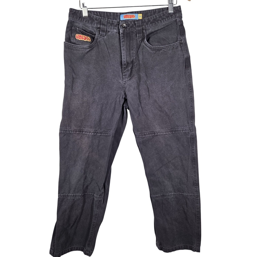 Empyre Carpenter Pants Mens 30 Black Double Knee Canvas Skate Streetwear Grunge